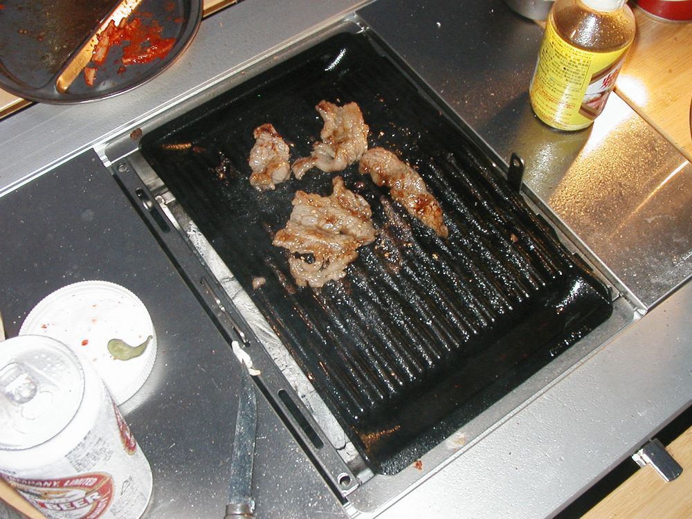 snow peak club:火柱知らずの焼き肉でした！！〜鋳鉄グリドルハーフ
