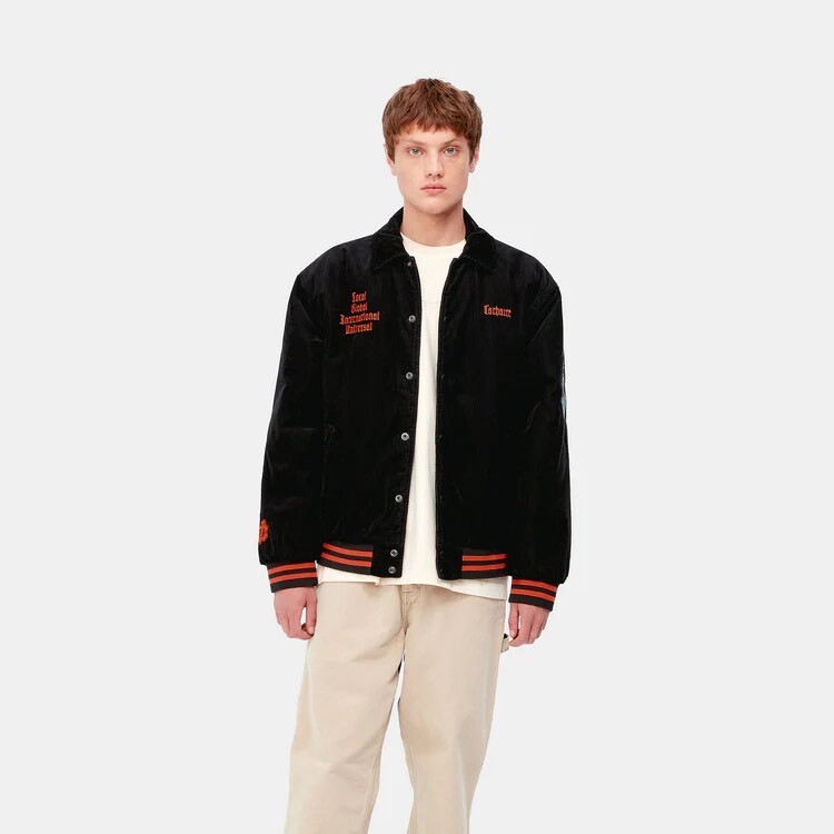 LETTERMAN JACKET コーデュロイスタジャン-カーハート ダブルアイピー