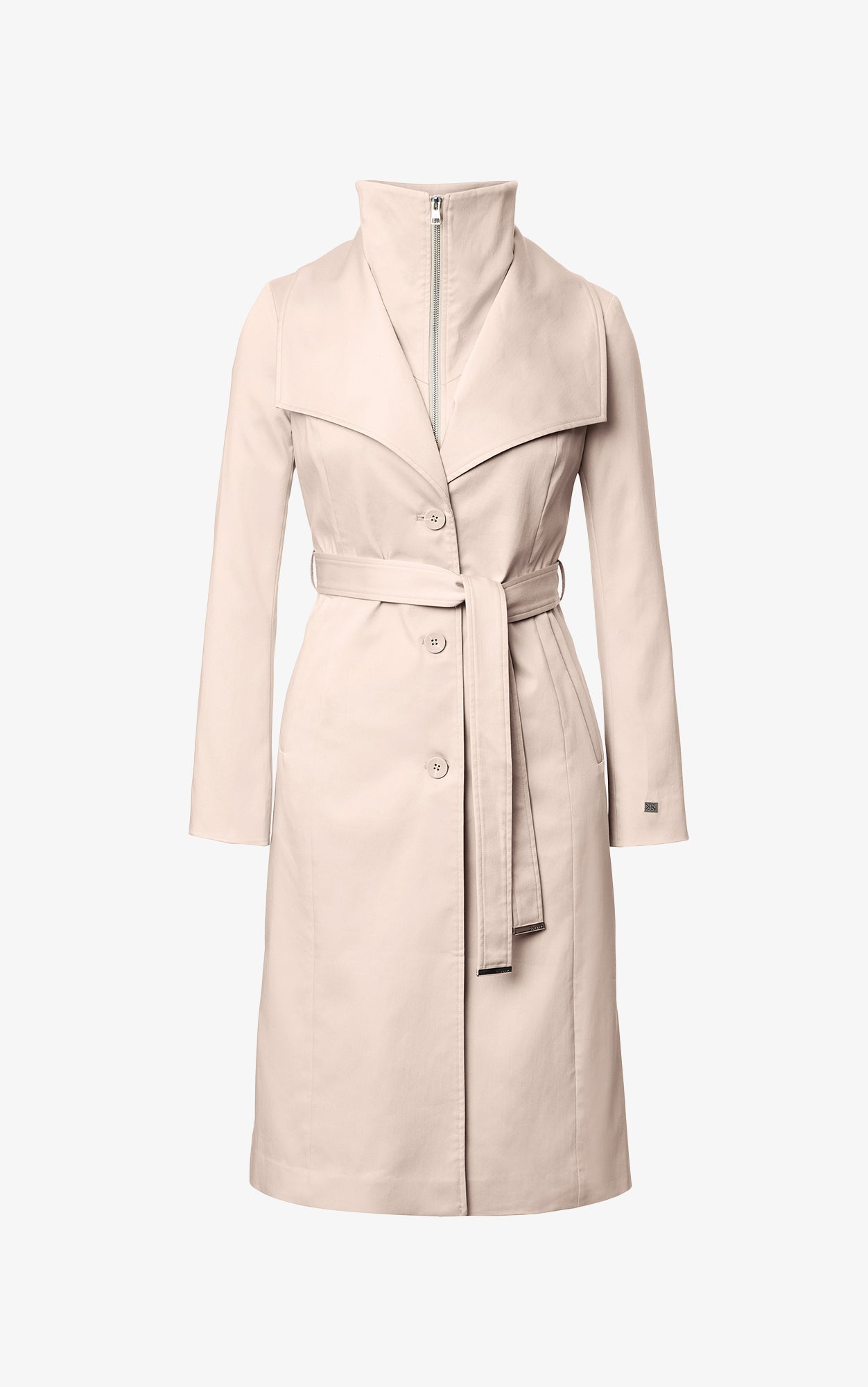Ilana-T, Slim-fit trench with bib collar| Soia & Kyo US