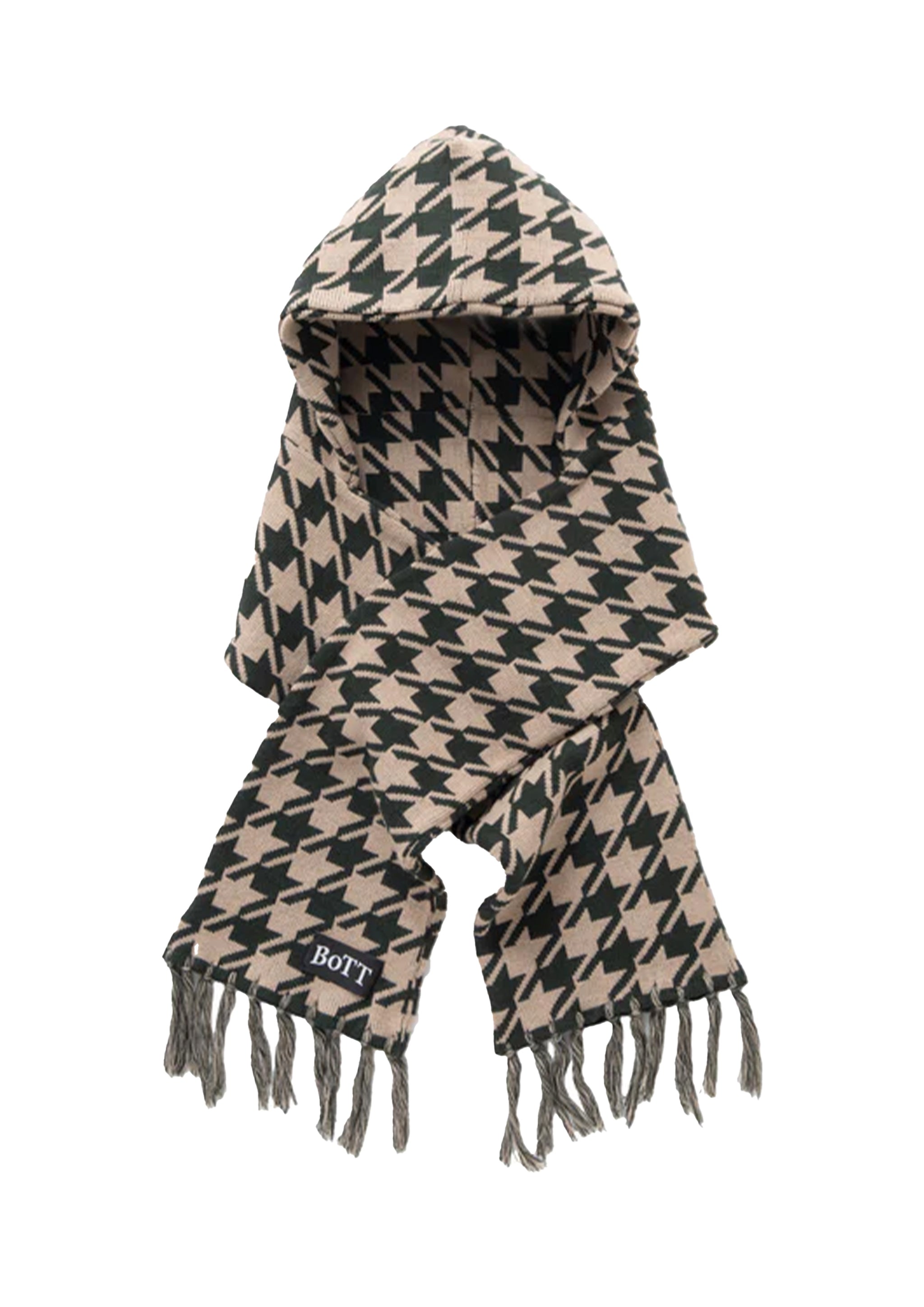 BOTT HOUNDSTOOTH HOODED SCARF