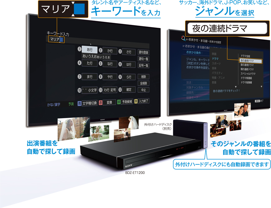 BDZ-ET2200/BDZ-ET1200 特長 : かしこく録る | ブルーレイディスク