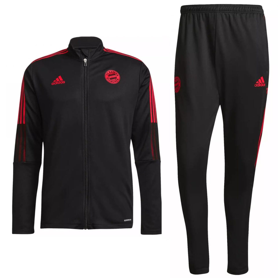 Bayern Munich black training bench Soccer tracksuit 2021/22