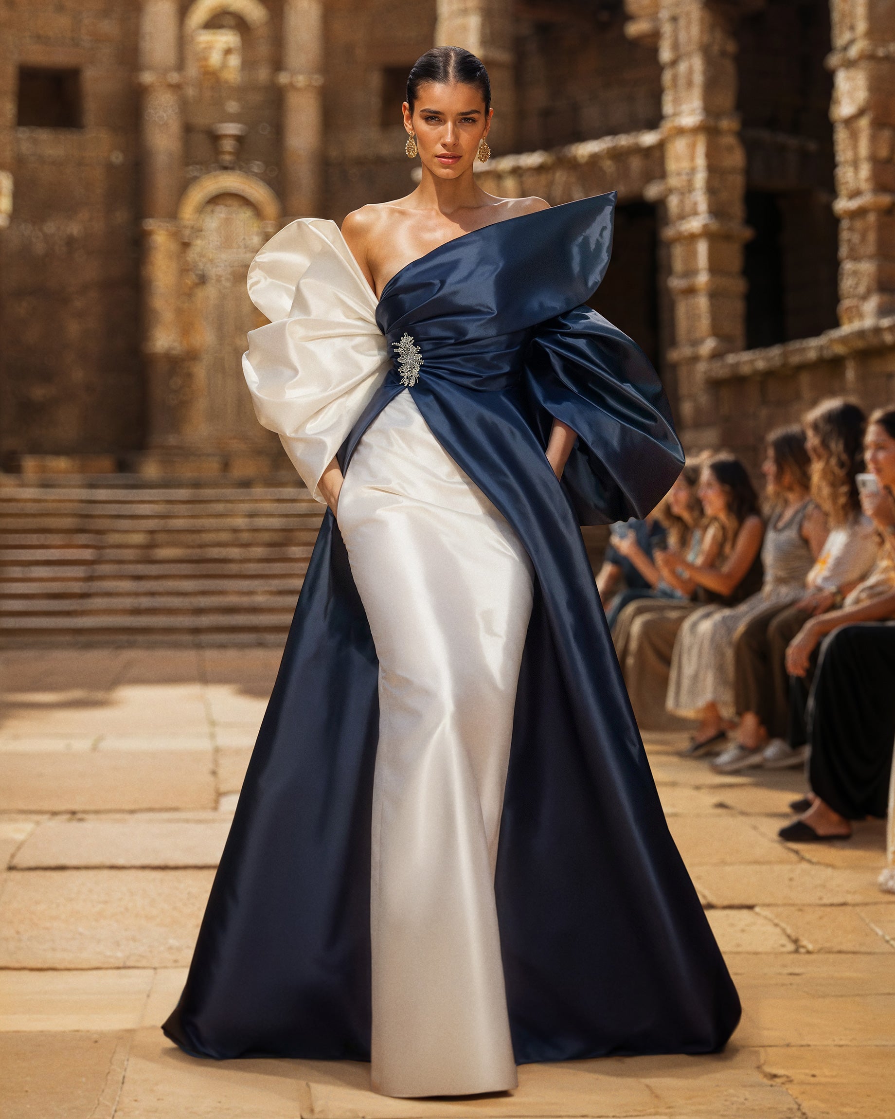 Triple Taffeta Dress – Saiid Kobeisy Online