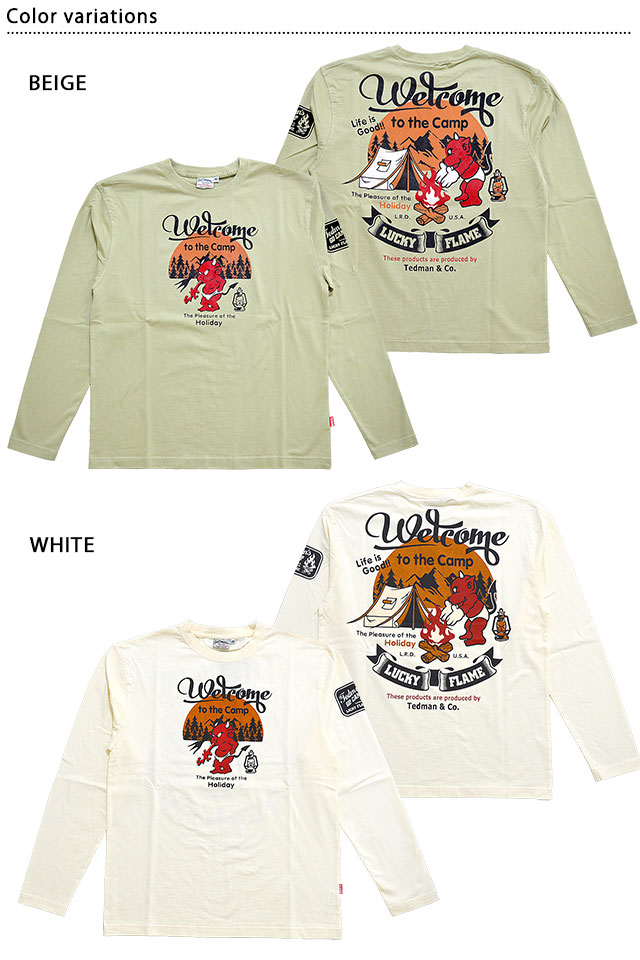 CAMP長袖Tシャツ TEDMAN テッドマン TDLS-343 キャンプ アウトドア