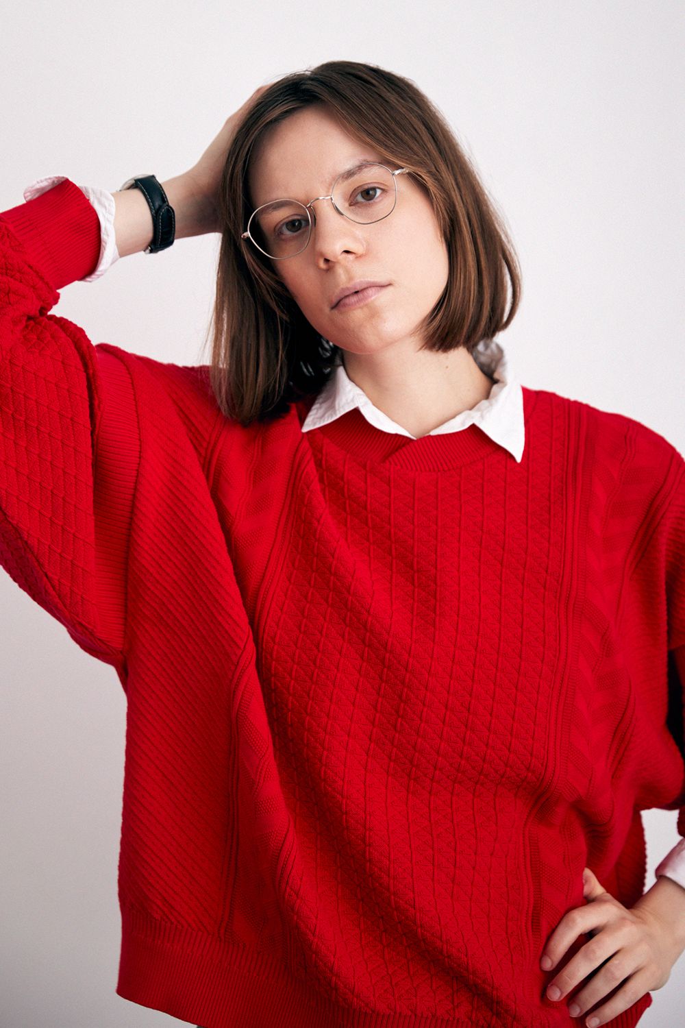 YASHIKI - 【24SS】Haruno Knit(RED) | Salty