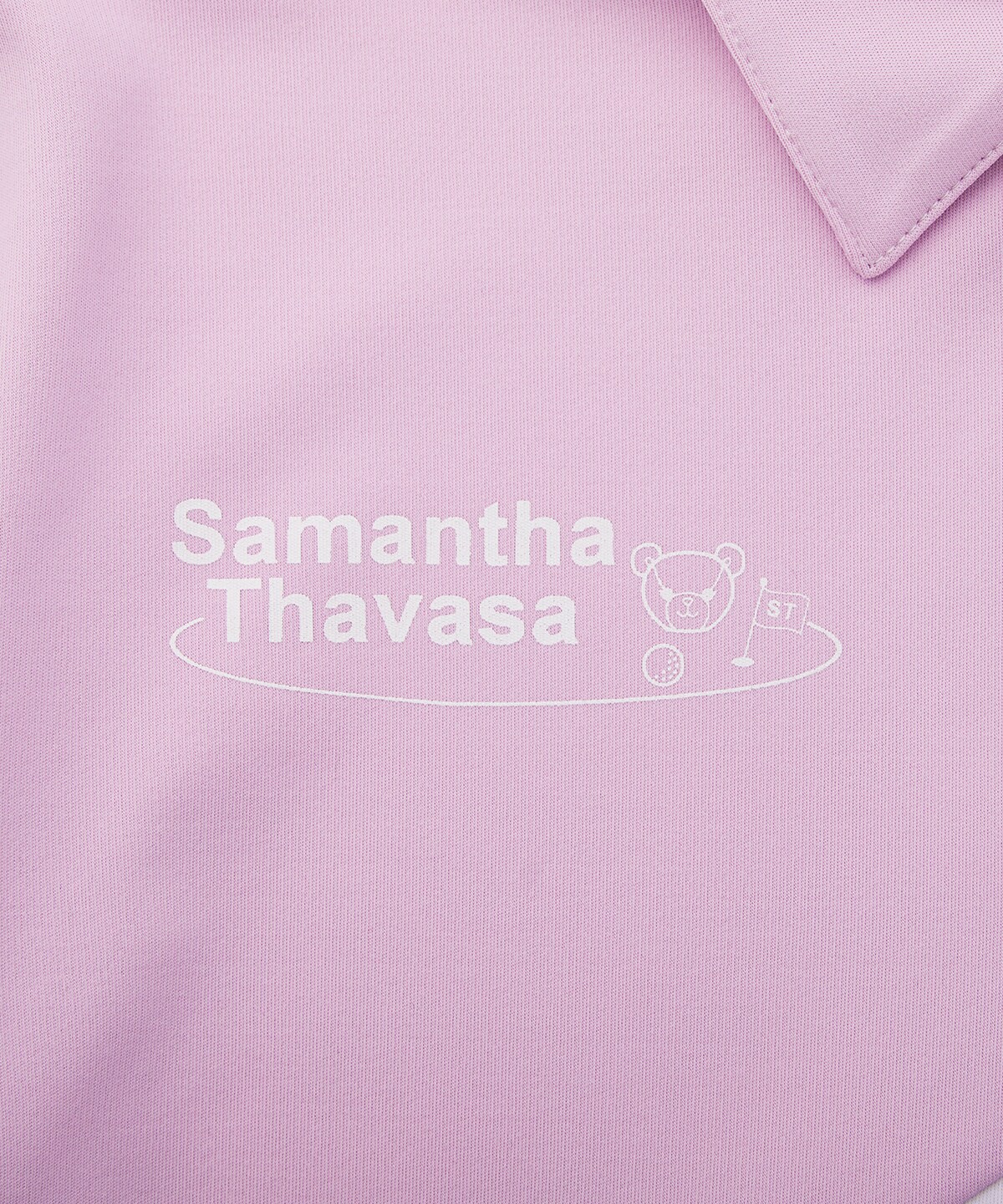 バイヤス切り替え長袖ポロ(00（S） ピンク): Samantha Thavasa UNDER25
