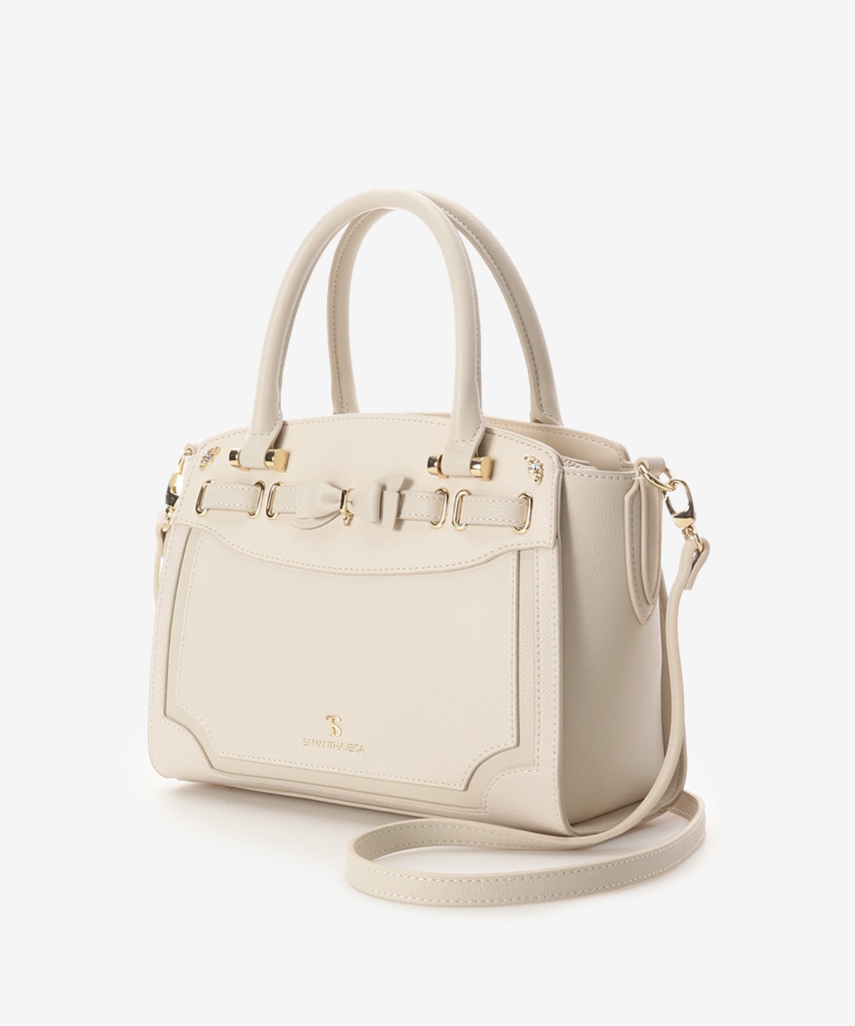 フロントリボンベルトハンドバッグ(FREE オフホワイト): SAMANTHAVEGA