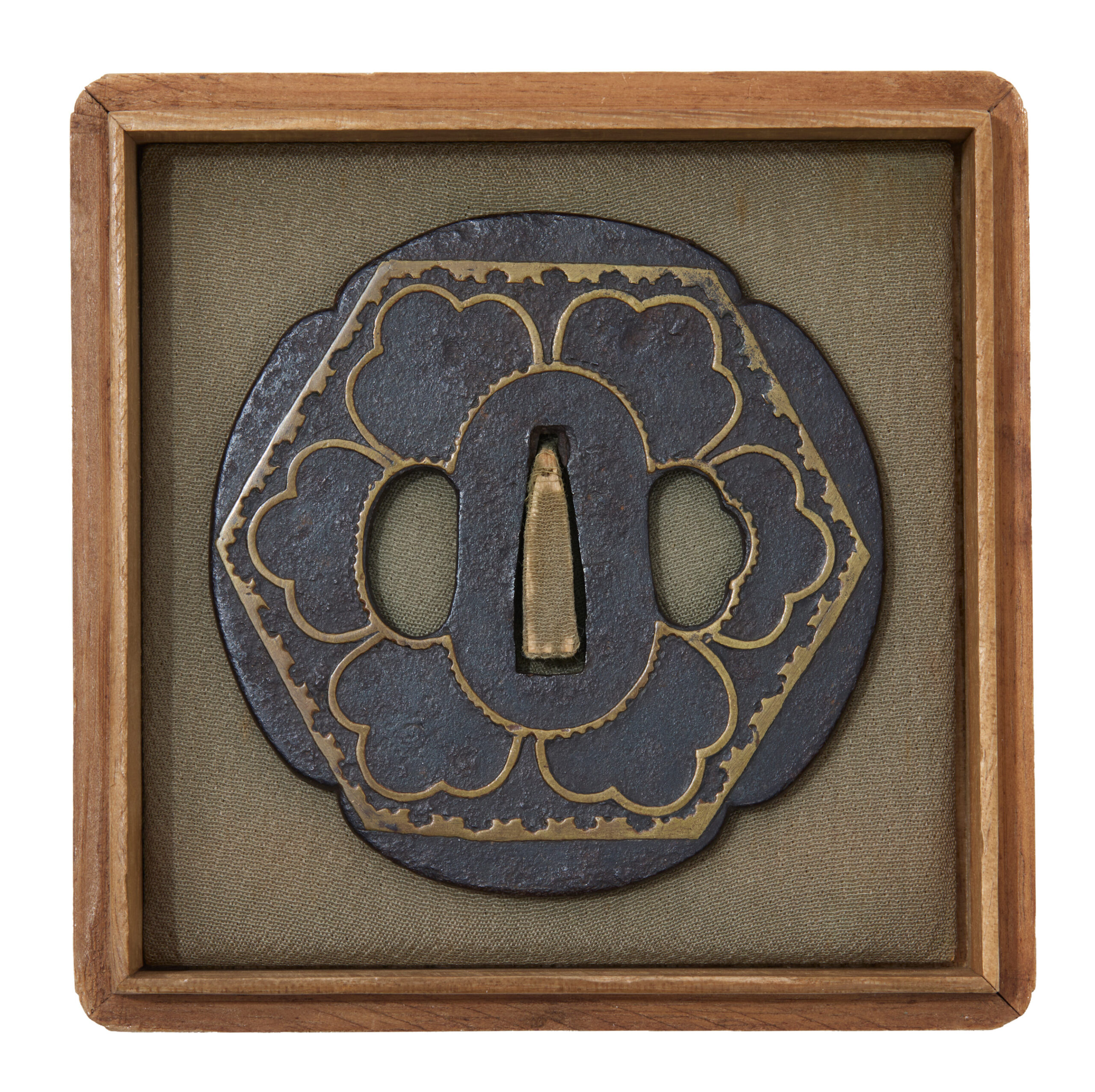 Edo period antique Mokko-Zu Tsuba for Samurai Sword (T-766