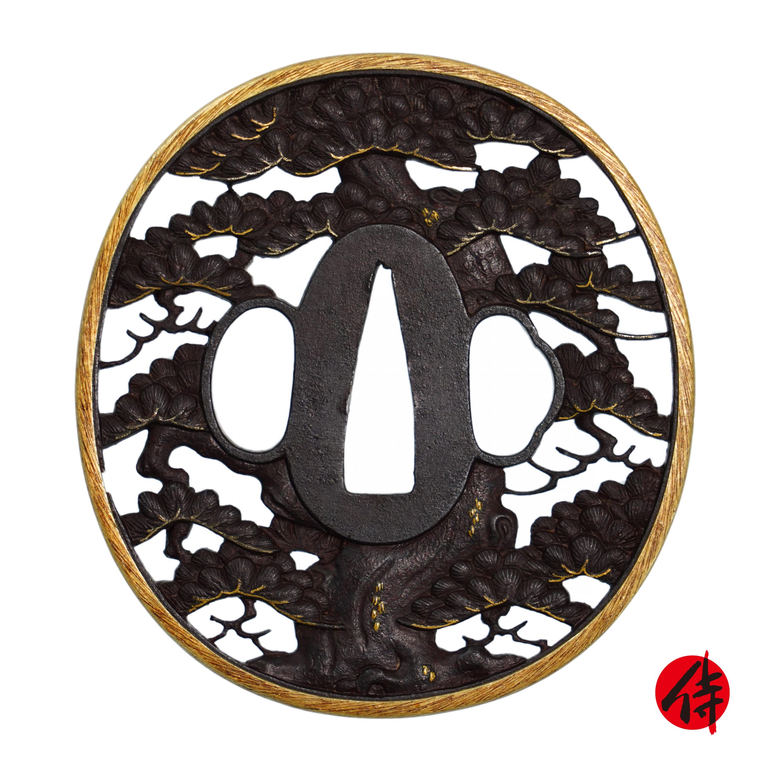 Edo period antique Bushu Tsuba for Samurai Sword with NBTHK Hozon