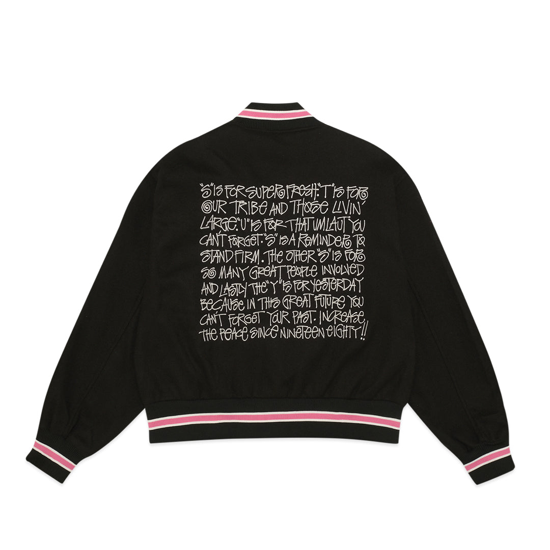 Stussy S Talk Melton Varsity Jacket – SANGKIL