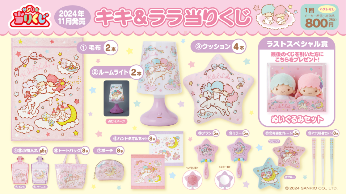 サンリオ当たりくじ景品 15点まとめ売りです。 11/23（土・祝）～順次