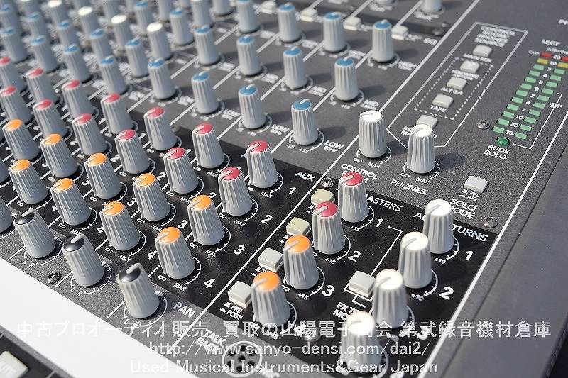 中古音響機器 MACKIE ONYX1620 16chアナログミキサー】 山陽電子商会