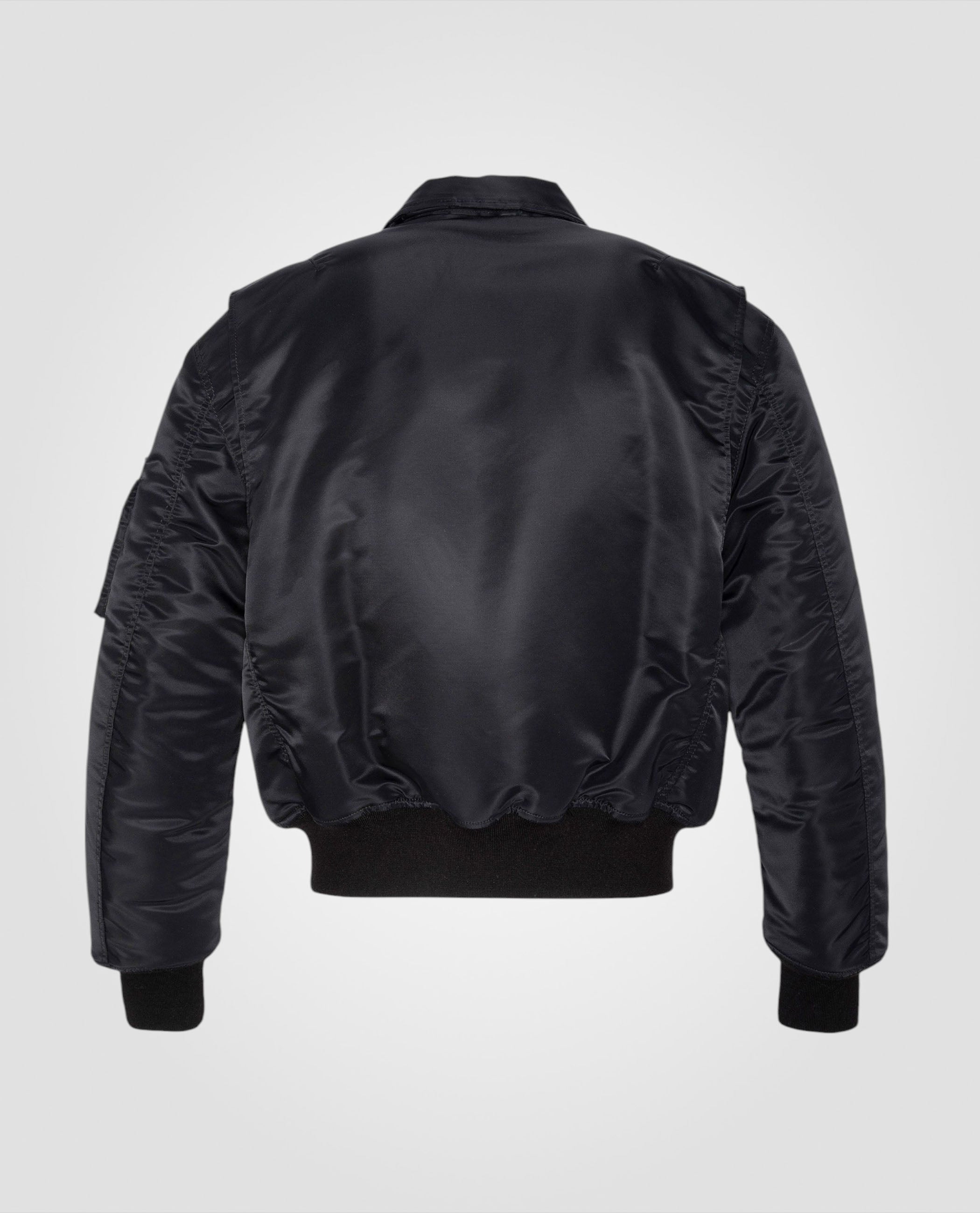 Bomber CWU 90er schwarz in recyceltem Nylon, UverSize Cut
