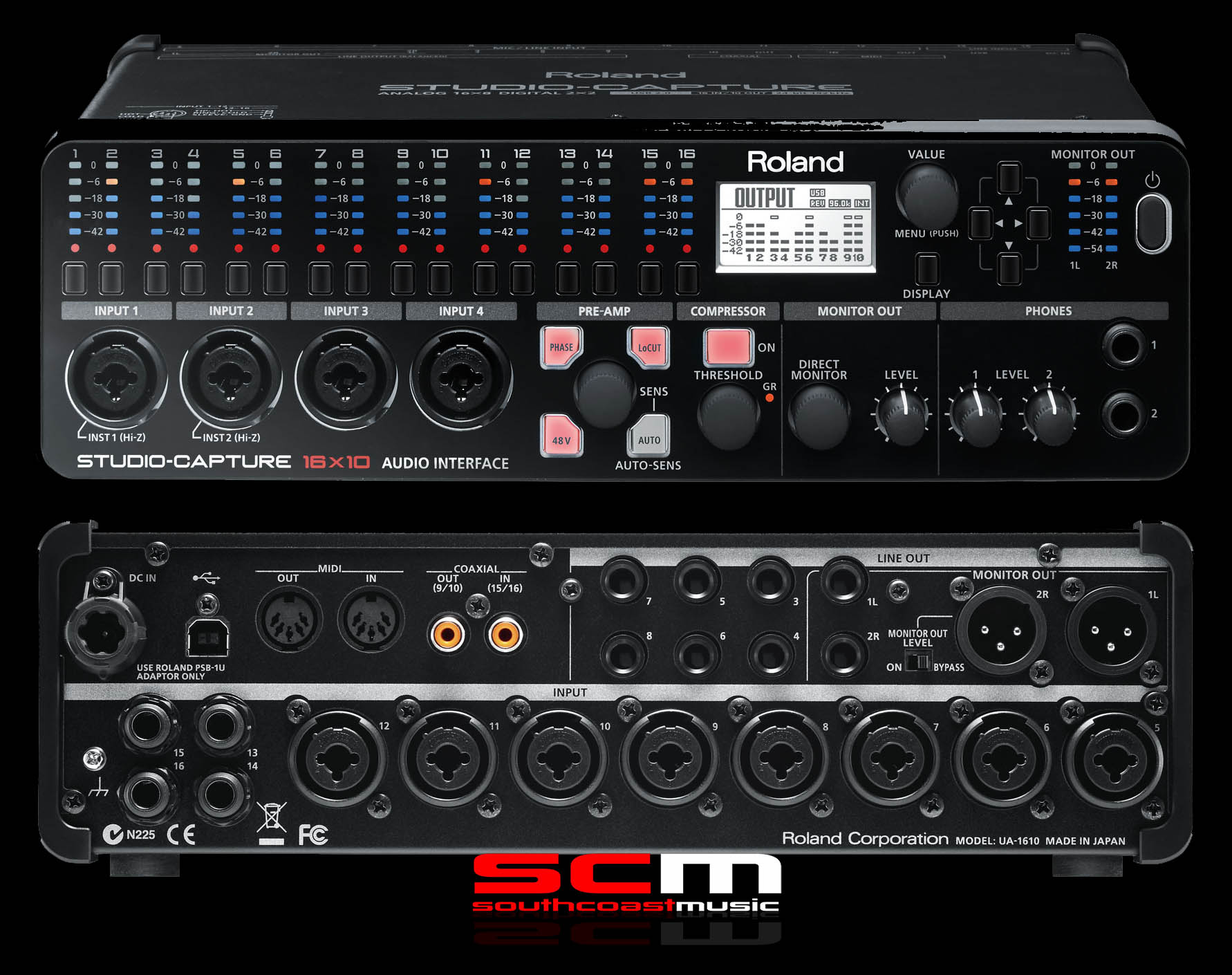 ROLAND UA1610 STUDIO CAPTURE 24-bit HIGH SPEED USB AUDIO INTERFACE