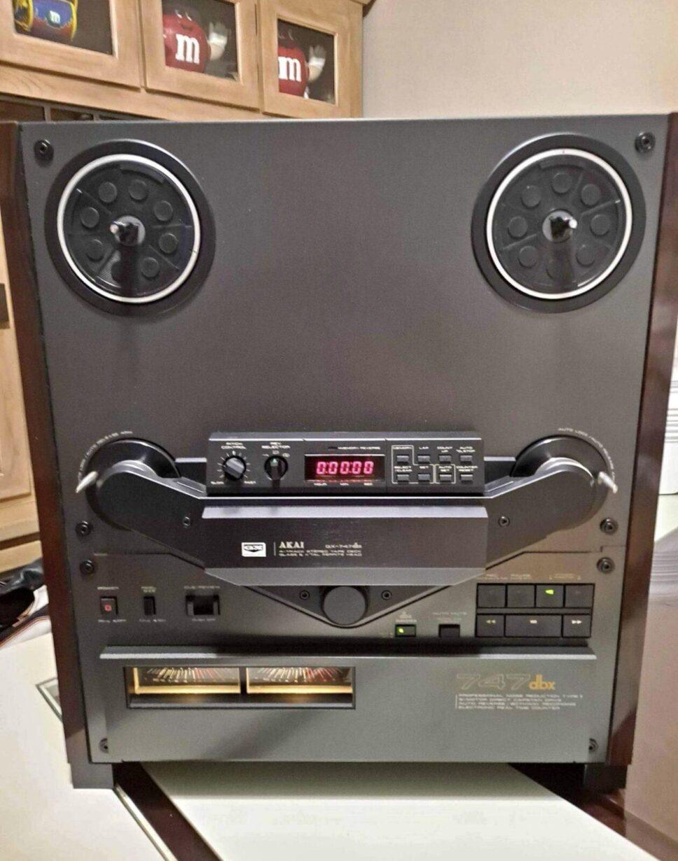 SDRANG - BLACK MINT AKAI GX-747dbx REEL TO REEL TAPE DECK.