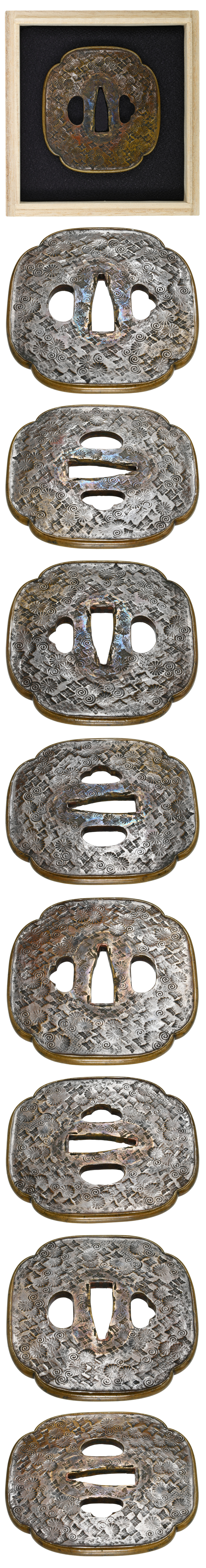 貴金属 純銀（刻印） 龍紋 鍔 貴金属 純銀（刻印） 龍紋 鍔 貴金属