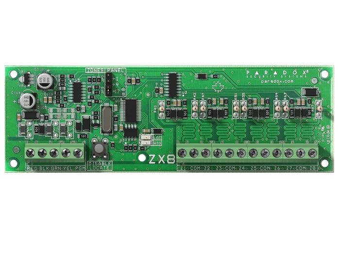 MODUL DE EXTENSIE 8 ZONE PENTRU SP, MG SI EVO - ZX8 | PARADOX