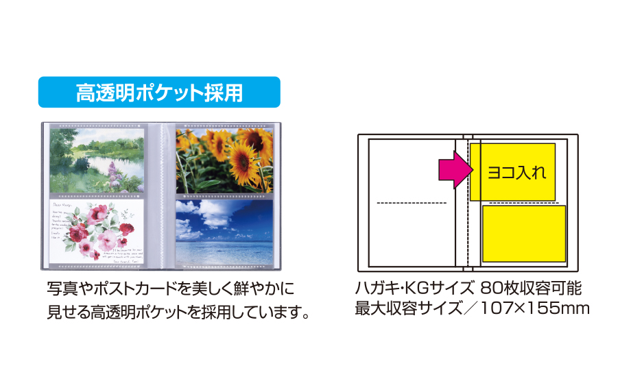 パックン ポストカードホルダー〈高透明〉 – セキセイ株式会社