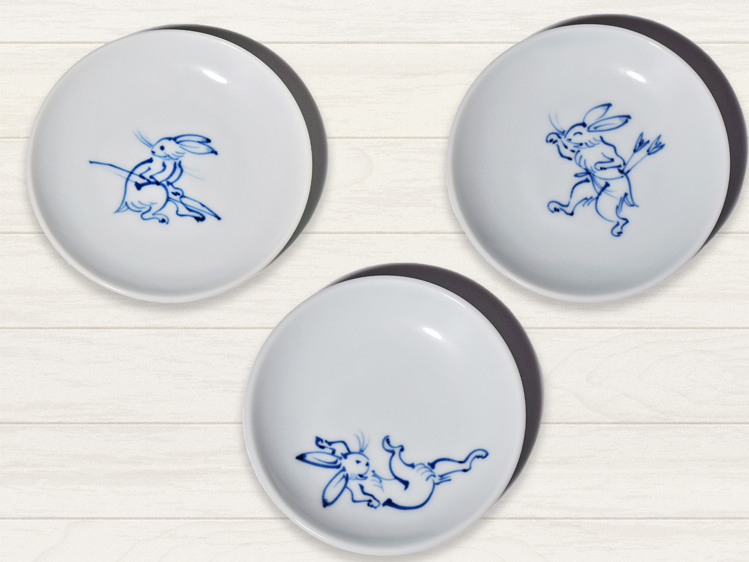 GIGA弓 丸レンゲ（台皿付）しん窯青花