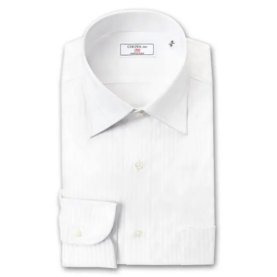 ワイシャツ ストライプ ホワイト ドビー CHOYA1886｜CHOYA SHIRT
