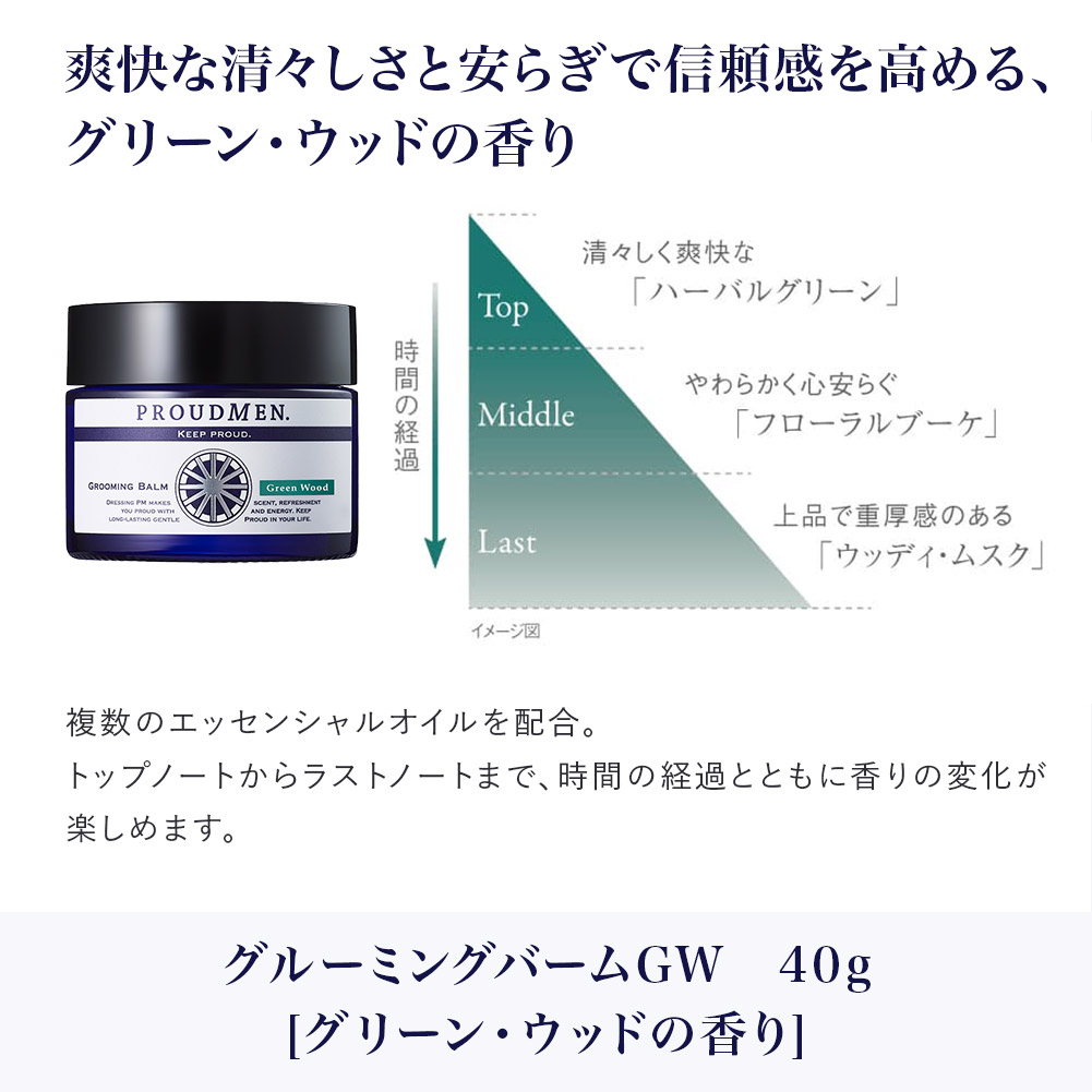グルーミングバーム 40g (全身クリーム・ボディクリーム) 3種の香り