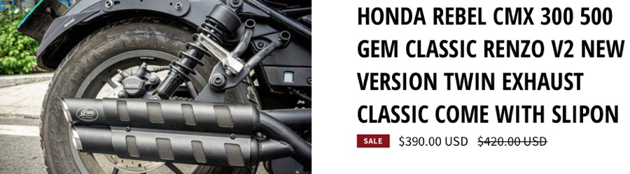 Rebel250｜GemSpeed V2にマフラー交換 レブルに似合うマフラー – sho