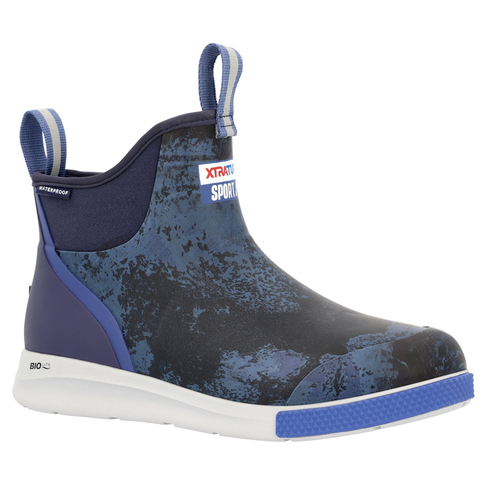 Shop Blue Mens Xtratuf Sport Ankle Deck Tie-Dye Round Toe Pull On