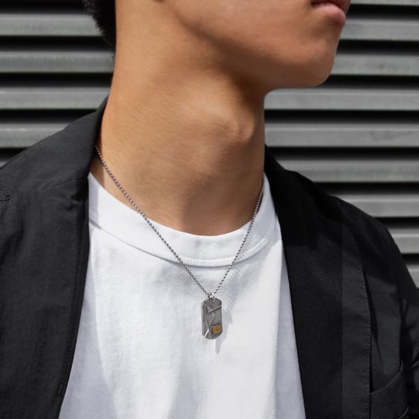 MOCHA】ドッグタグ シルバーペンダント [DT-459]