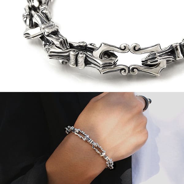 送料無料 【D.four】 シルバーブレスレット [DF-061]