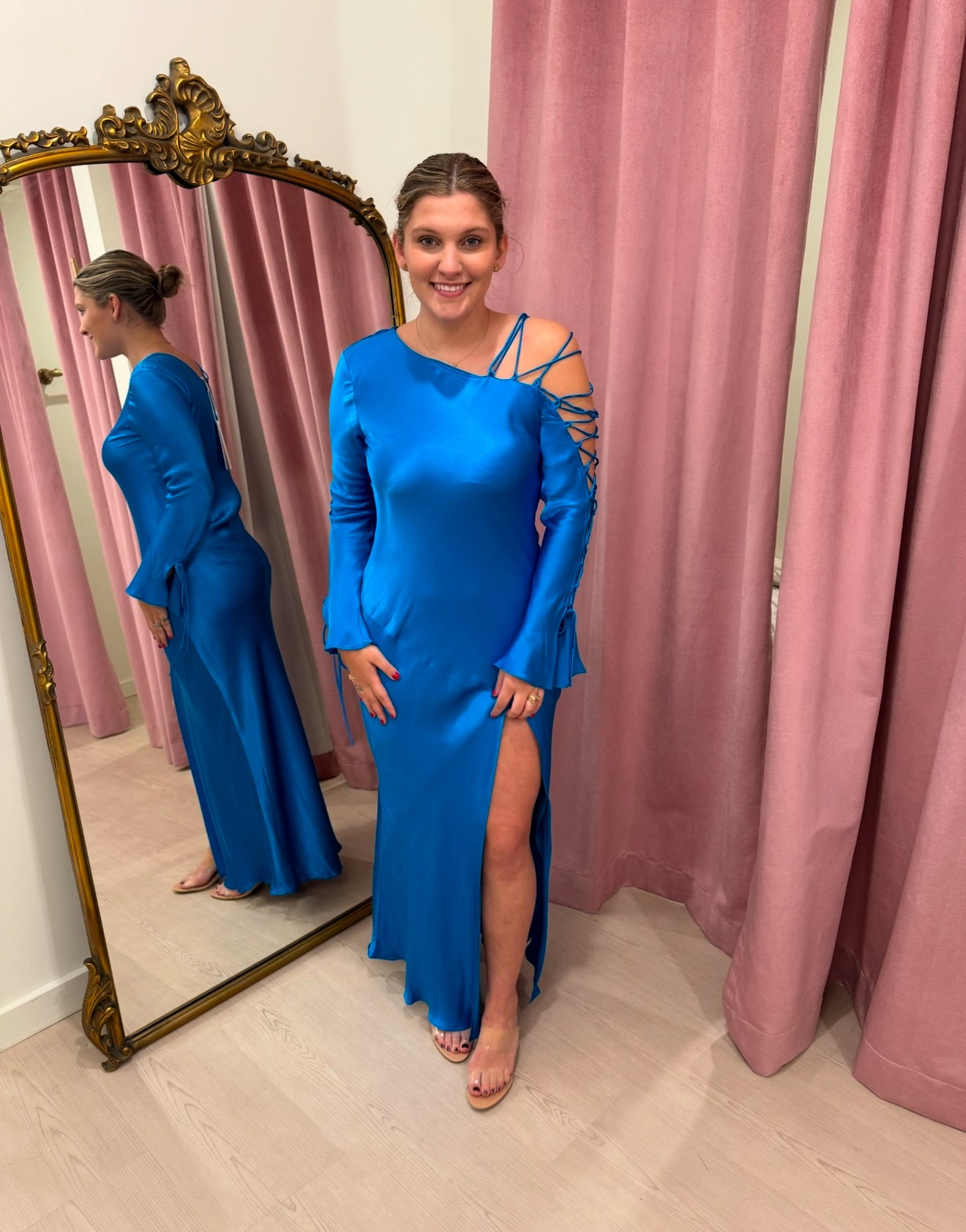 Shona Joy Nora Lace Detail Maxi Dress - Aqua – Shop at the Mix