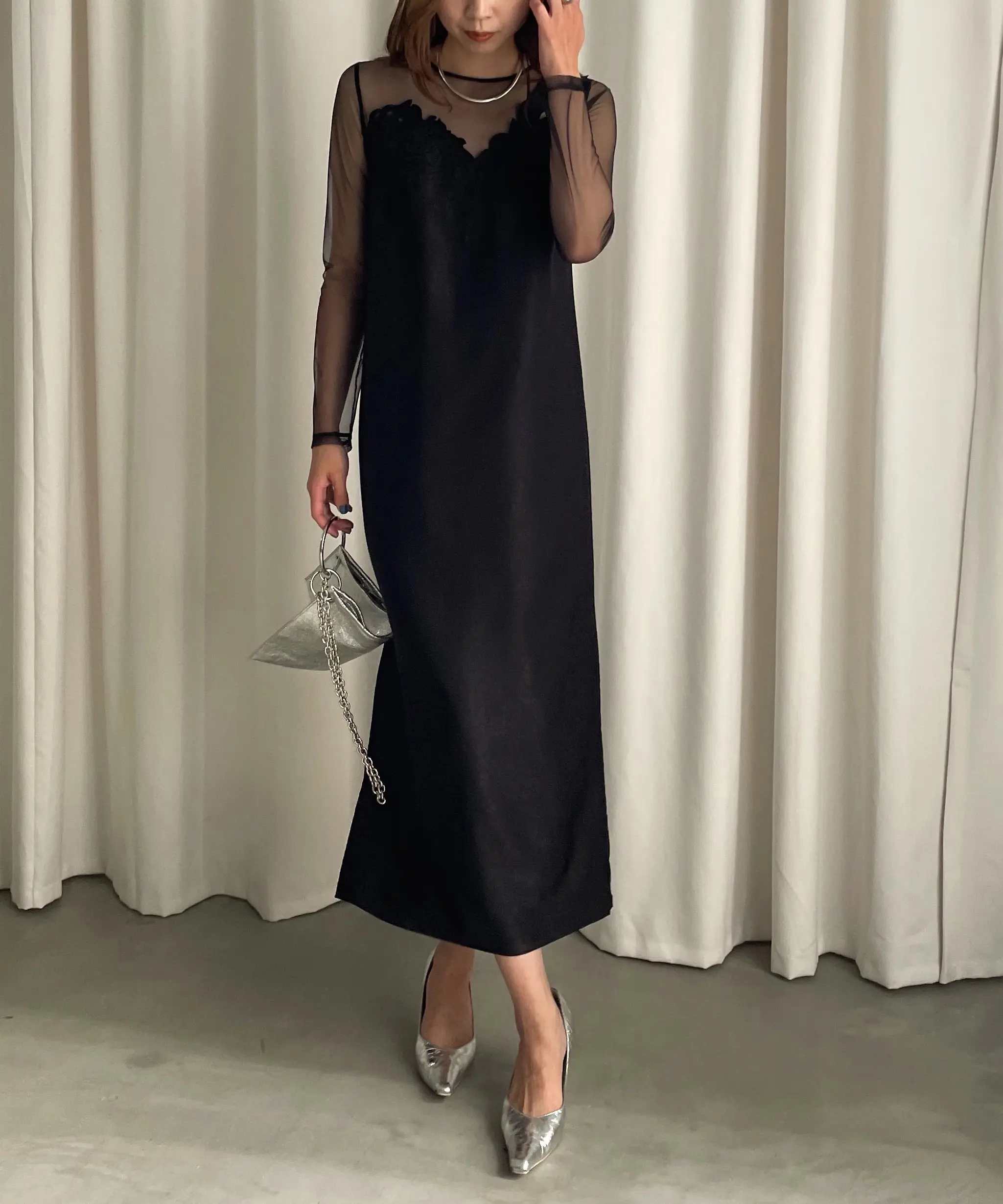 Mサイズ】UND RENEE CUTWORK DRESS Ameri VINTAGE（アメリヴィンテージ