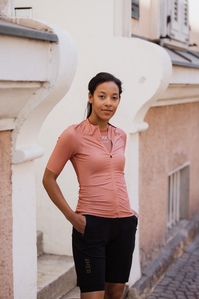 Women's cycling jersey VENERE terracotta rose | SHER®
