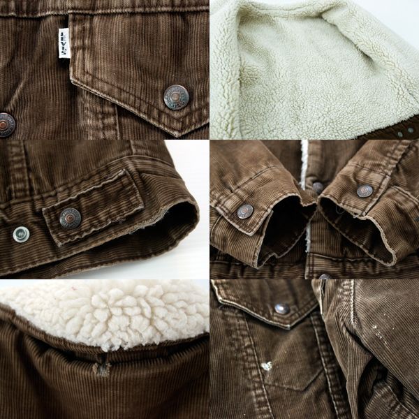 70s LEVI'Sリーバイス BIGE ボアライナー コーデュロイジャケット 茶