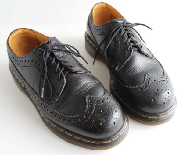 英国製 DR.MARTENSドクターマーチン ウイングチップ レザーシューズ 黒