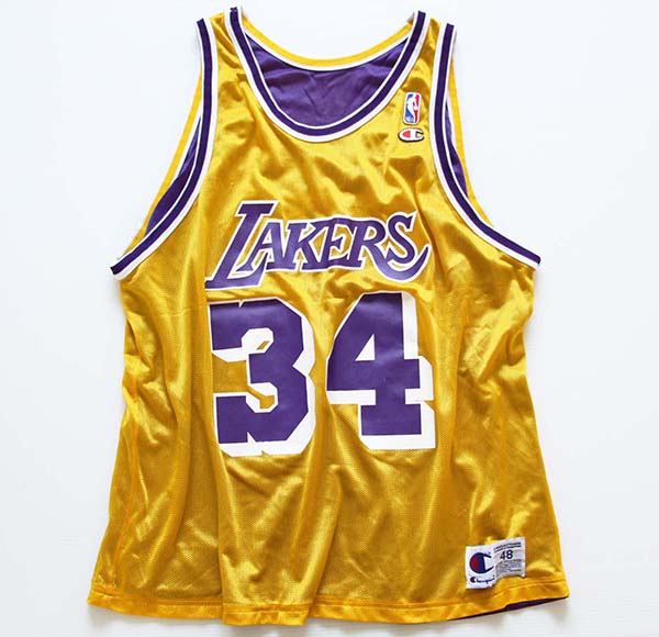 90s USA製 Championチャンピオン NBA LAKERSレイカーズ O'NEALオニール
