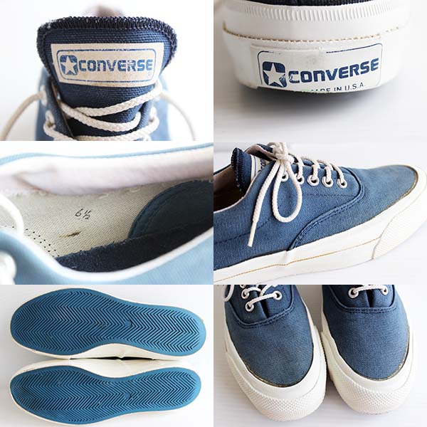 80s USA製 CONVERSEコンバース スキッドグリップ 紺 6.5 - Sixpacjoe