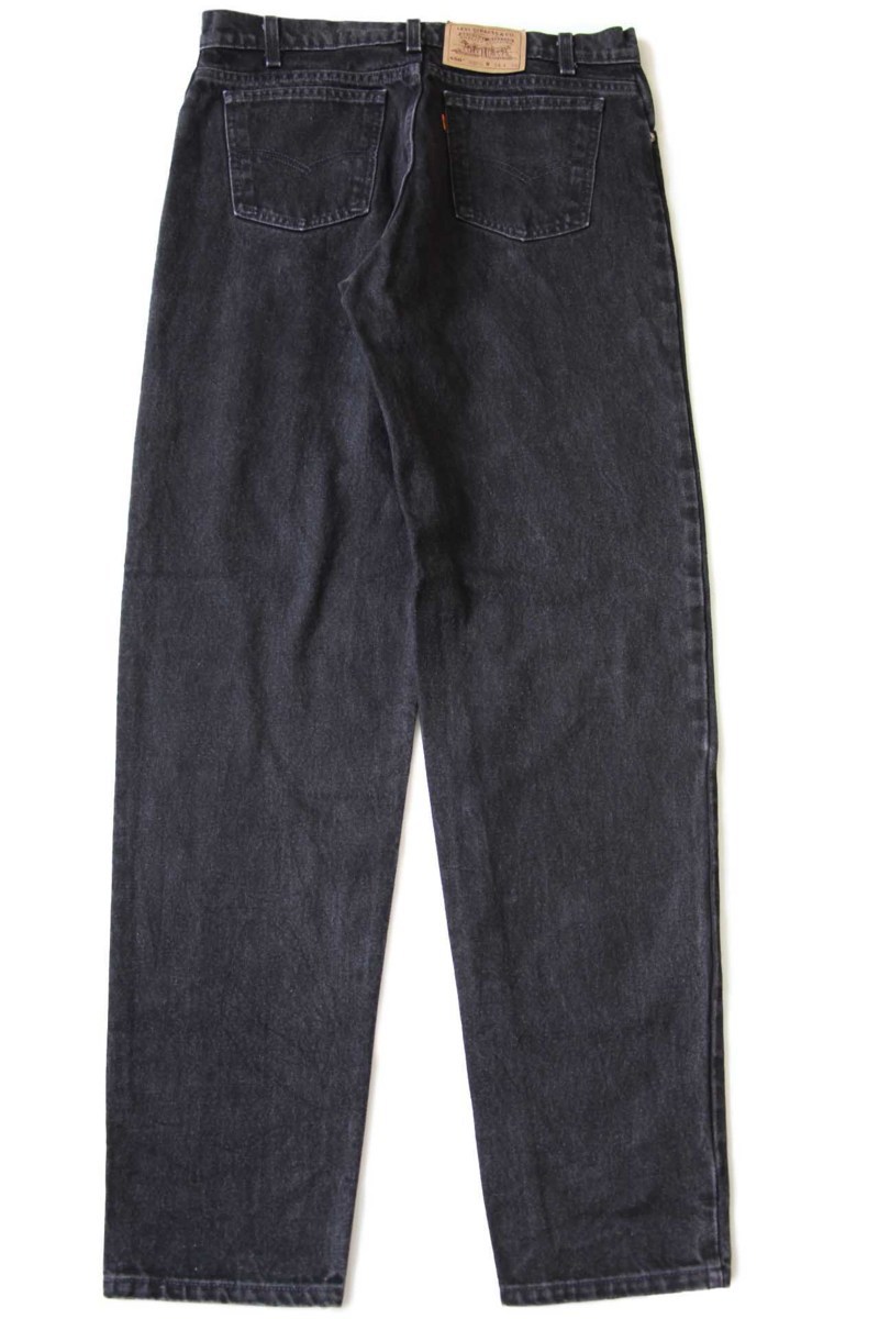 90s USA製 Levi'sリーバイス 550 ブラック デニムパンツ w34 L36☆21