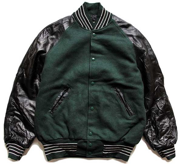 90s USA製 HOLLOWAY キルティングライナー メルトン ウール 袖革