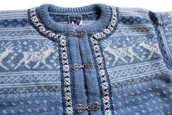 90s ノルウェー製 DALE OF NORWAY ノルディック柄 チロリアンテープ