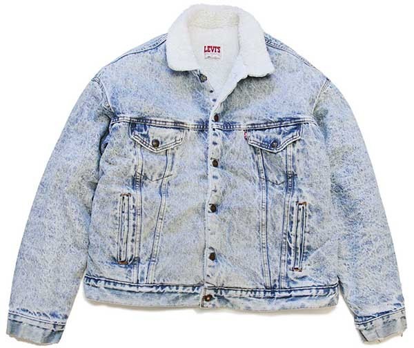 80s USA製 Levi'sリーバイス 70609 ボアライナー ダメージ ケミカル