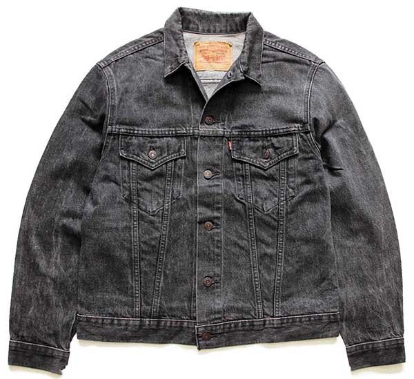 80s カナダ製 Levi'sリーバイス 75505 先染め ブラック デニム