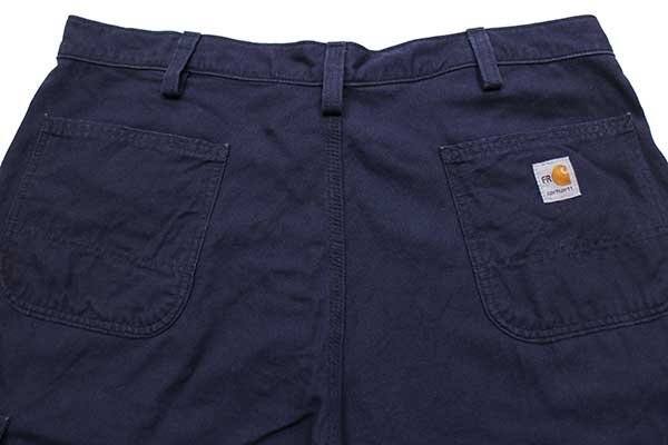 メキシコ製 carharttカーハート FR CAT2 ダック地 カーゴパンツ 濃紺