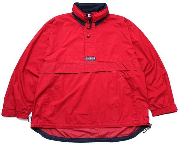 00s CHAPS ラルフローレン ハーフジップ プルオーバー ジャケット 濃赤