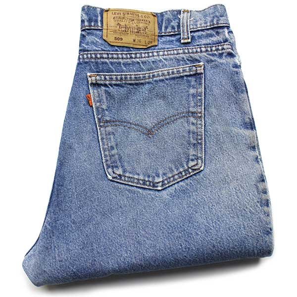 90s USA製 Levi'sリーバイス 509 デニムパンツ ヒゲ w36 L29☆SDP2203