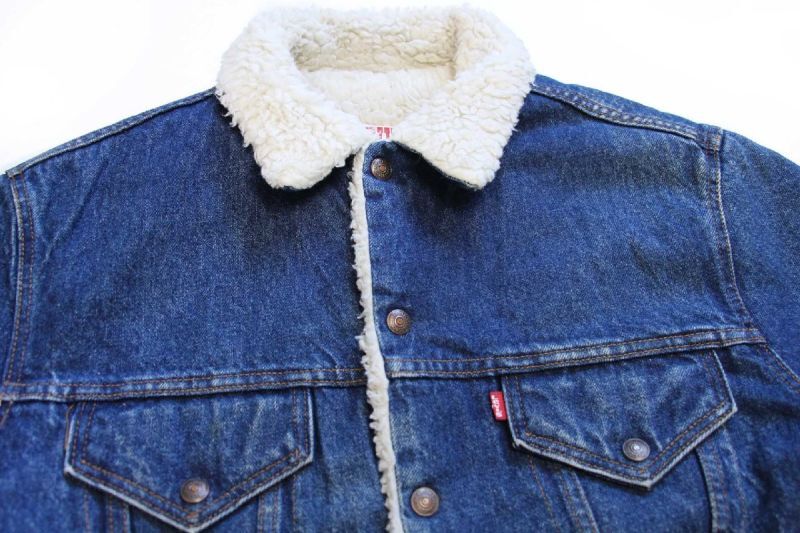 80s USA製 Levi'sリーバイス 70608 ボアライナー デニムジャケット 4