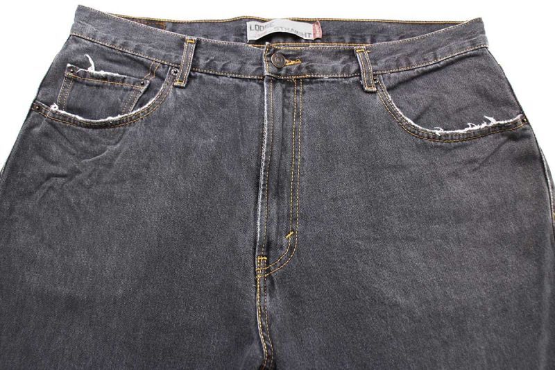 00s Levi'sリーバイス 569 先染め ブラック デニムパンツ フェード w36
