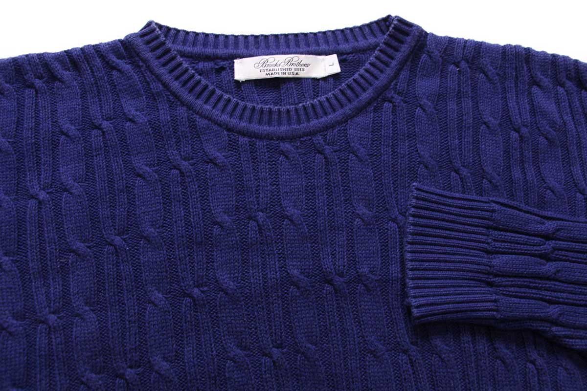 90s USA製 Brooks Brothersブルックスブラザーズ ケーブル編み