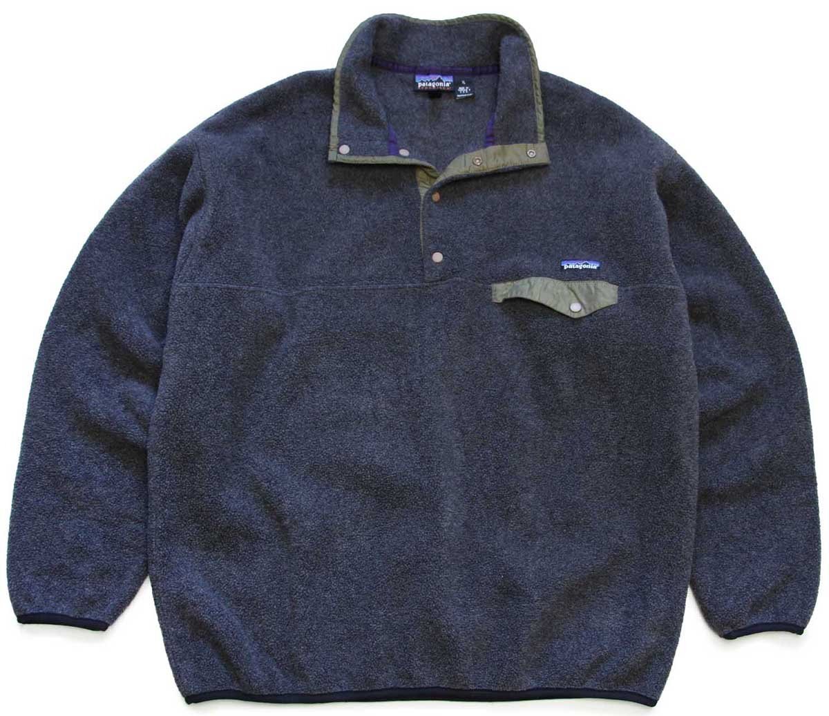 90s USA製 patagoniaパタゴニア シンチラ フリース スナップT グレー
