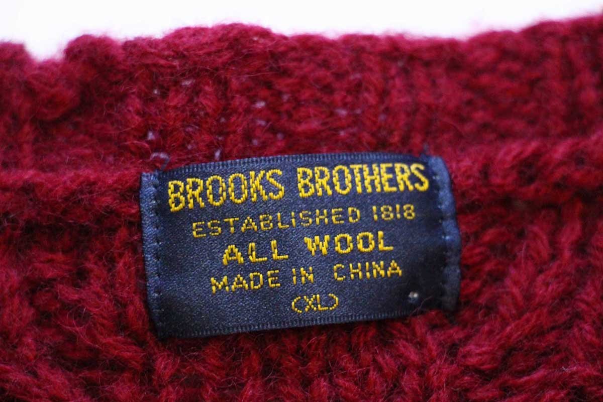 90s BROOKS BROTHERSブルックスブラザーズ ケーブル編み 編み柄