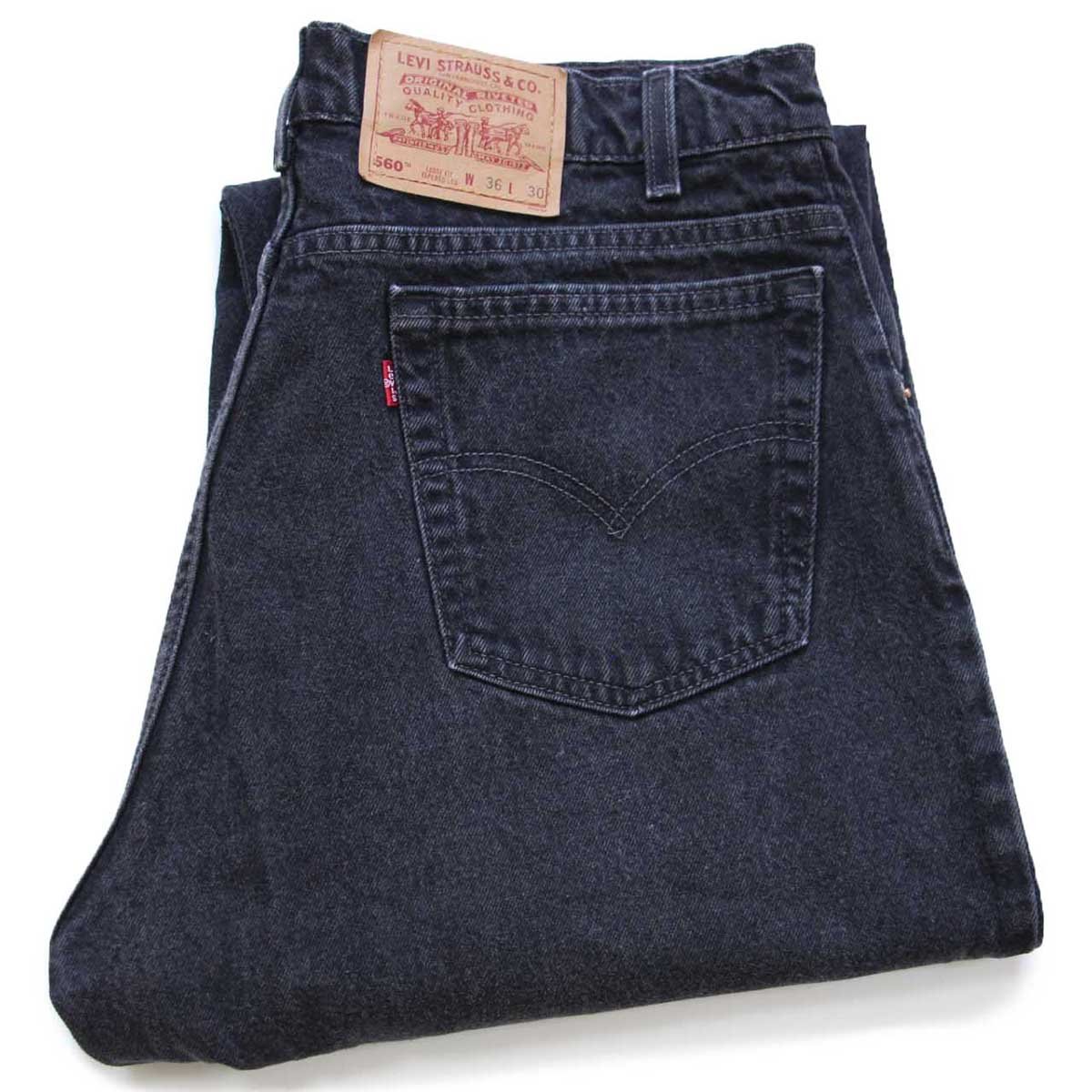 90s USA製 Levi'sリーバイス 560 ブラック デニムパンツ W36 L30